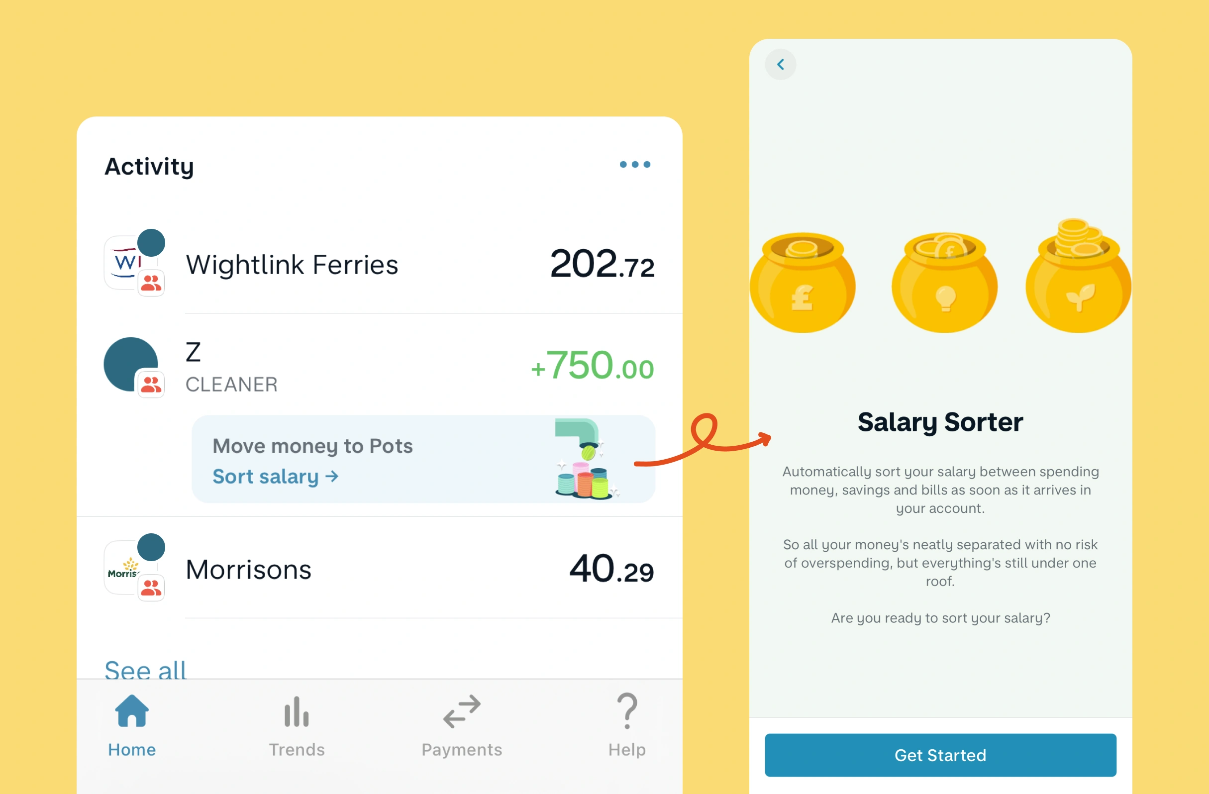 Onboarding the salary sorter