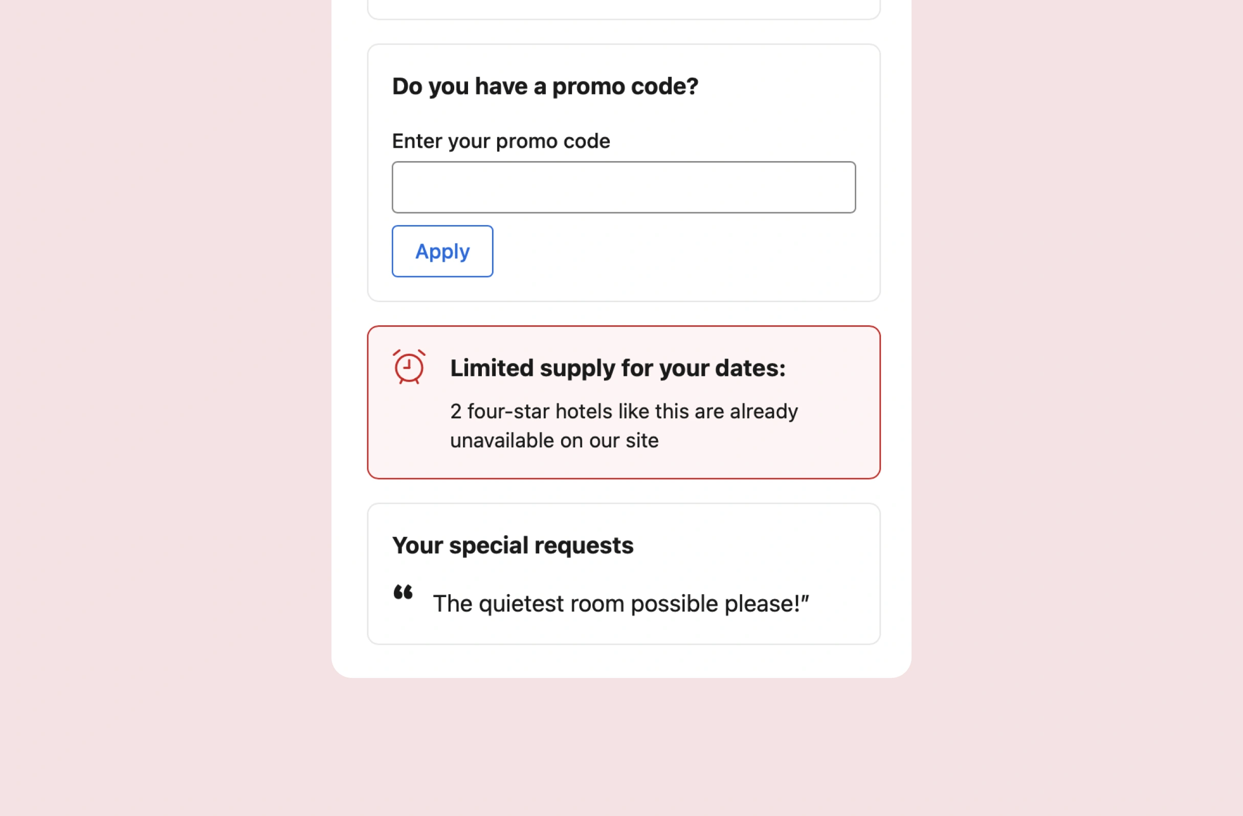 Limited supply of hotels