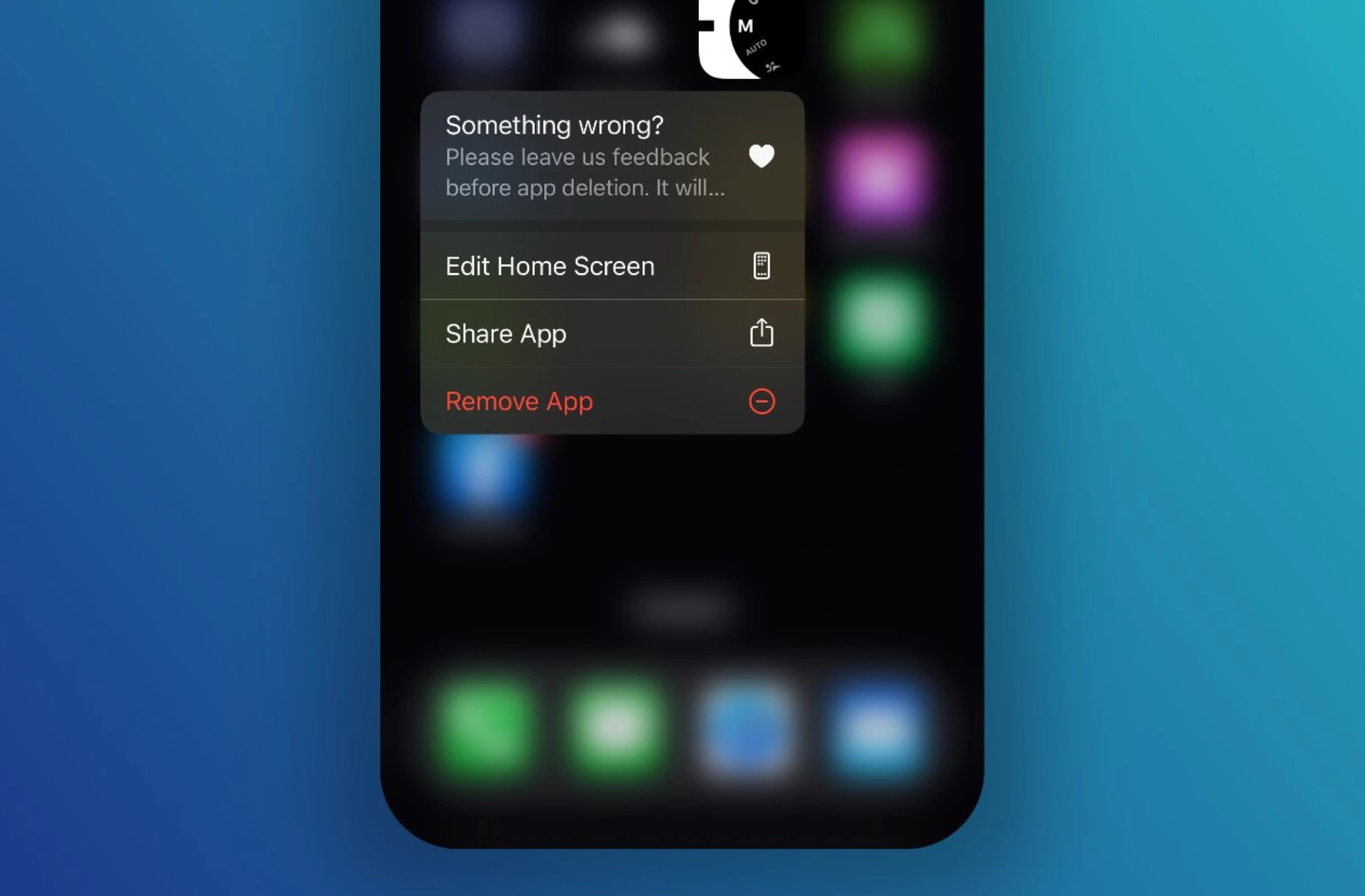Requesting feedback when deleting app