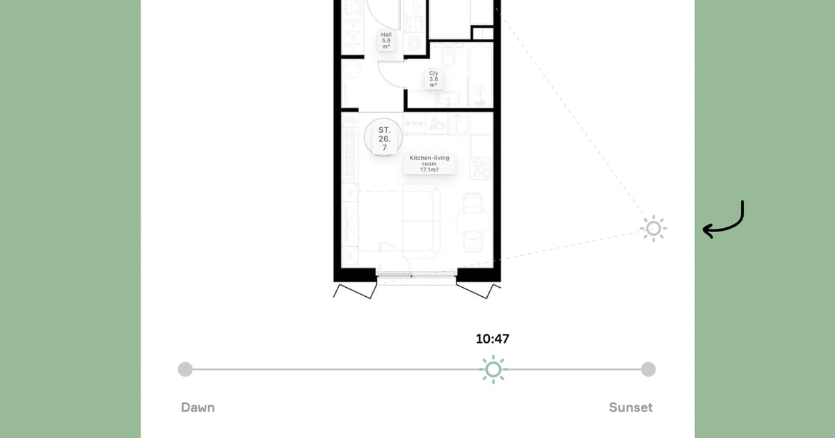 Bitesized UX example: Dynamic sunlight preview
