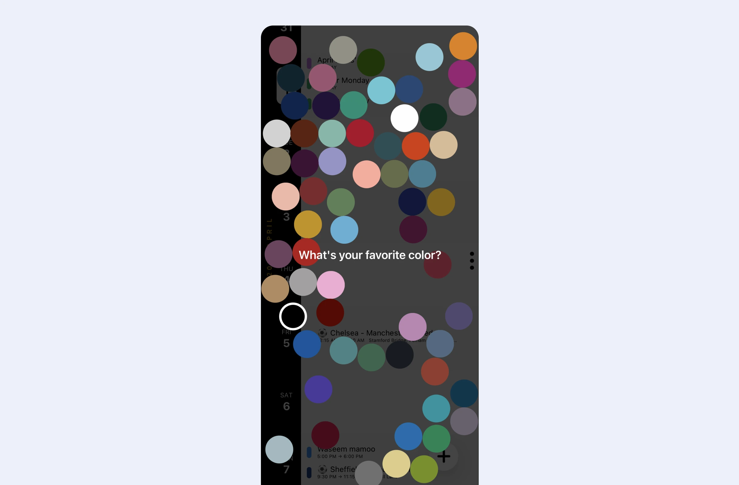 A unique colour selection process