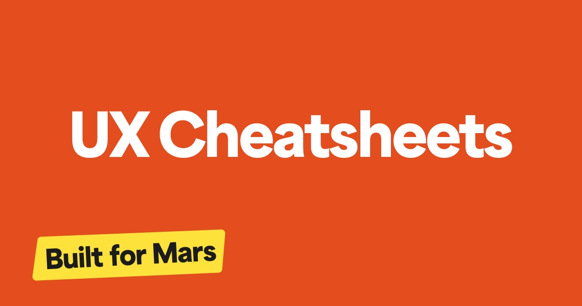 Essential UX Cheatsheets for Designers
