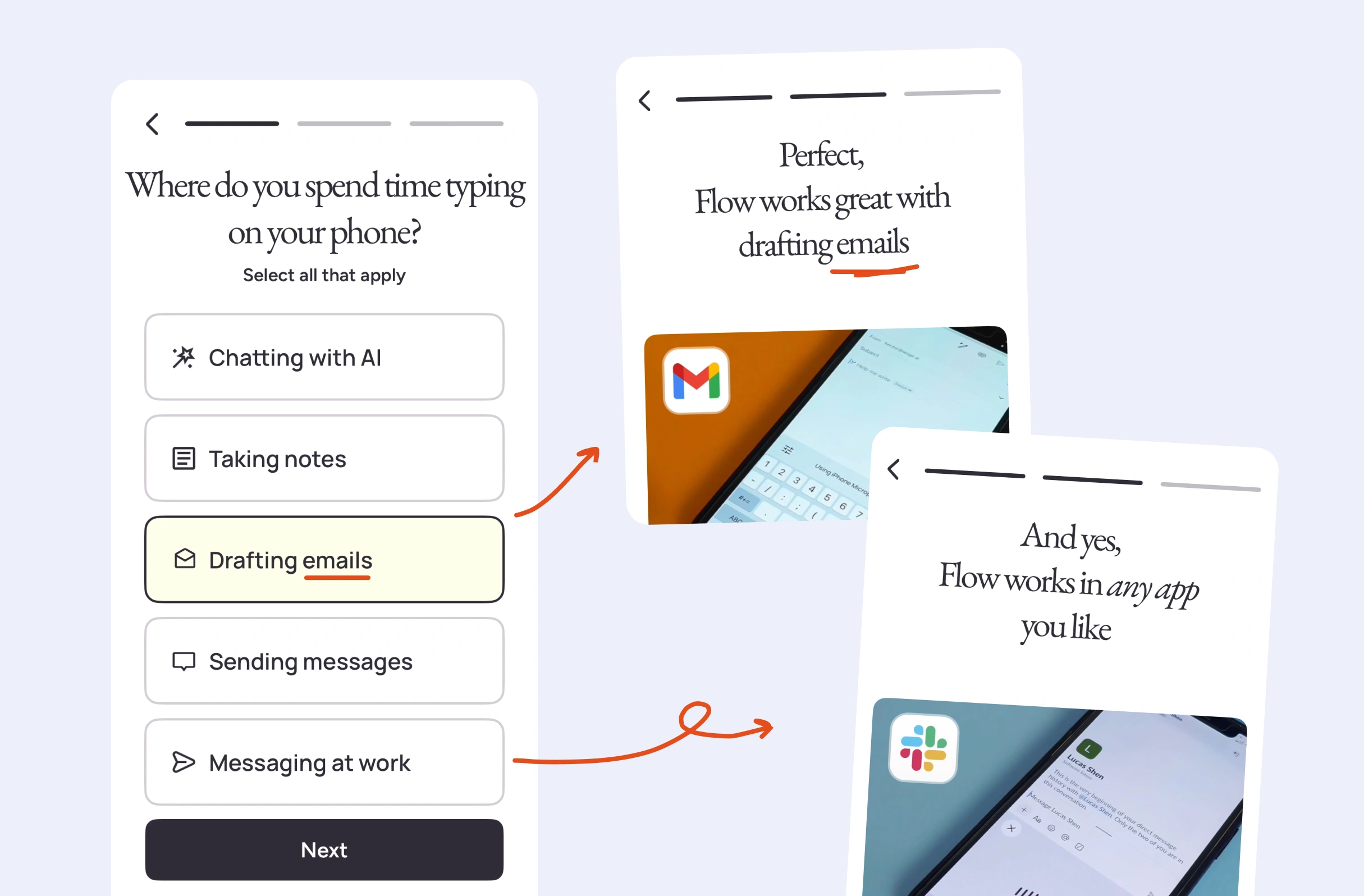 Bitesized UX example: Dynamic onboarding benefits