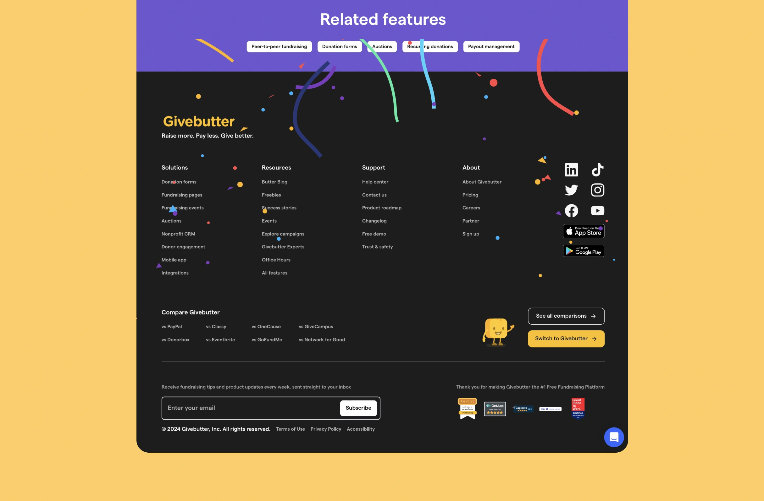 Bitesized UX example: Confetti on scroll