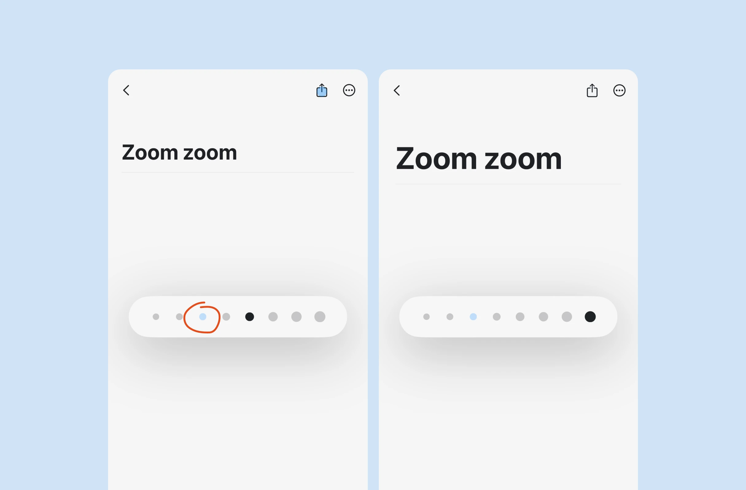 Bitesized UX example: 100% zoom