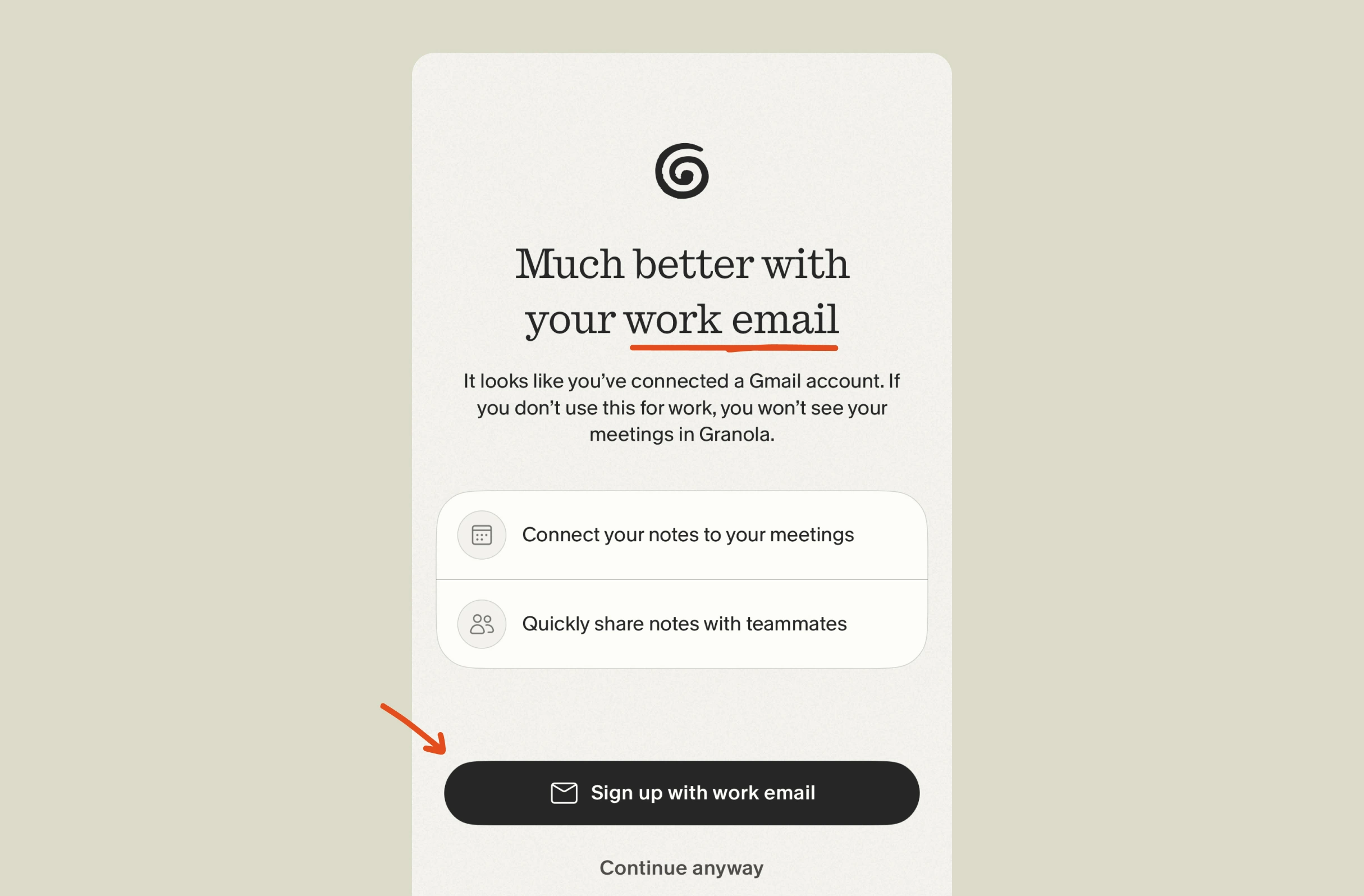 This is better with your work email