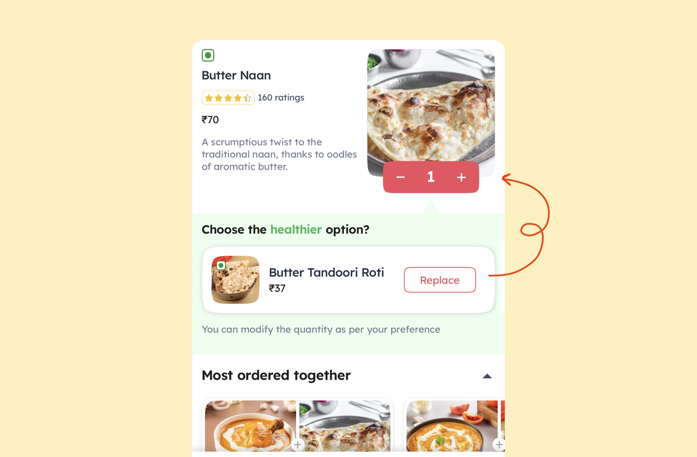 Bitesized UX example: Nudging towards healthier options