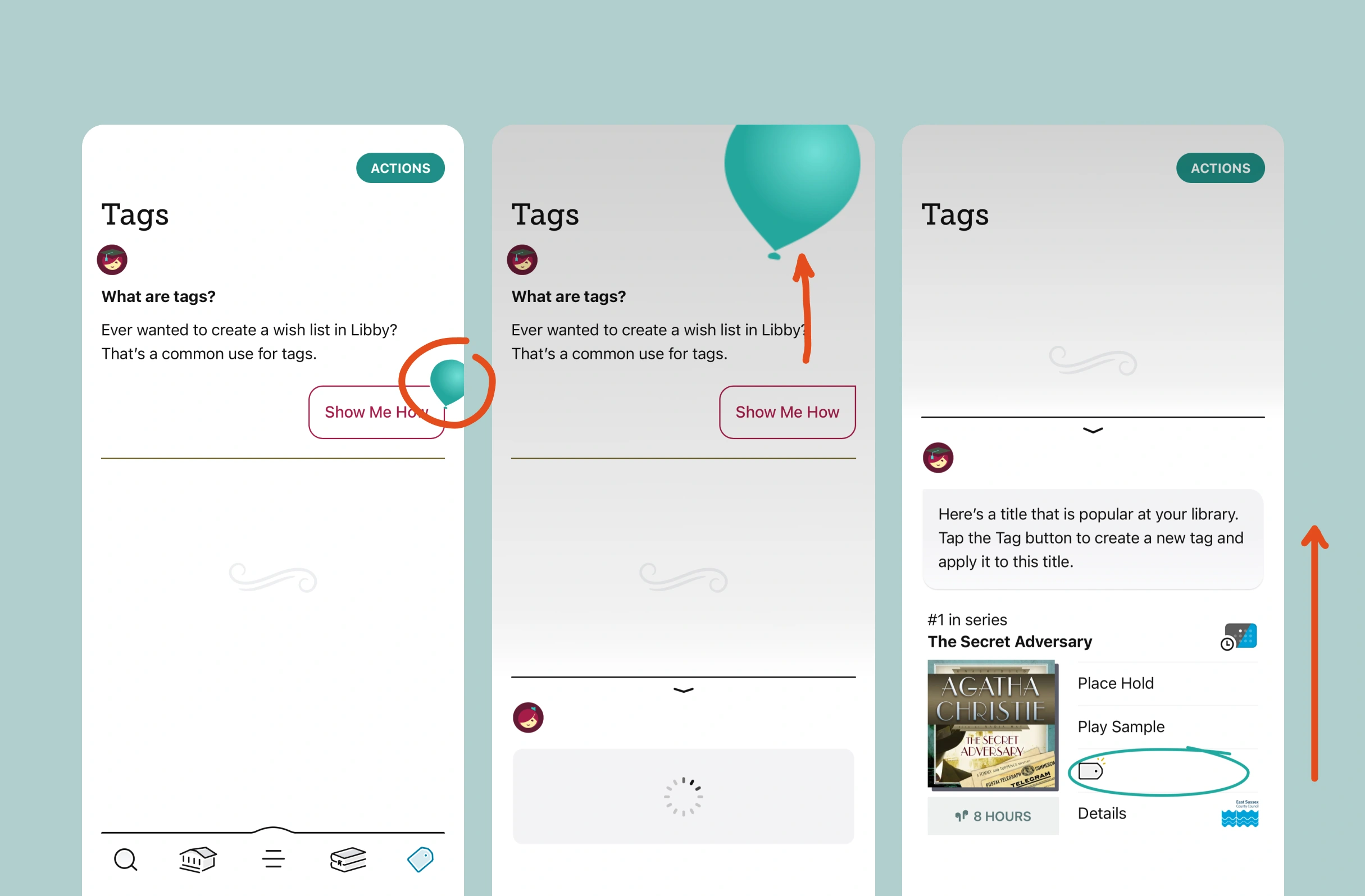 Bitesized UX example: A balloon to grab your attention