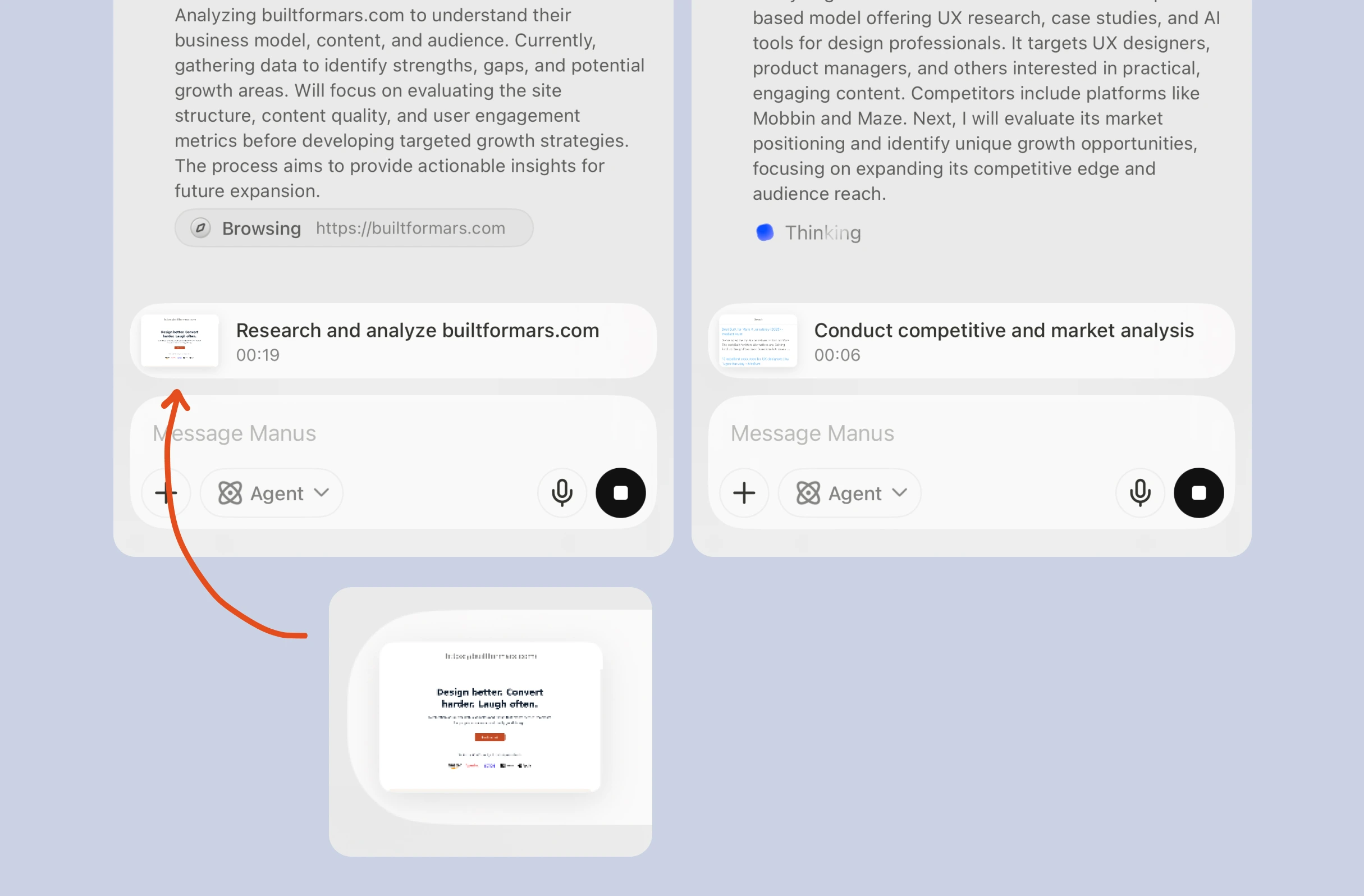 Bitesized UX example: Tiny AI thumbnails