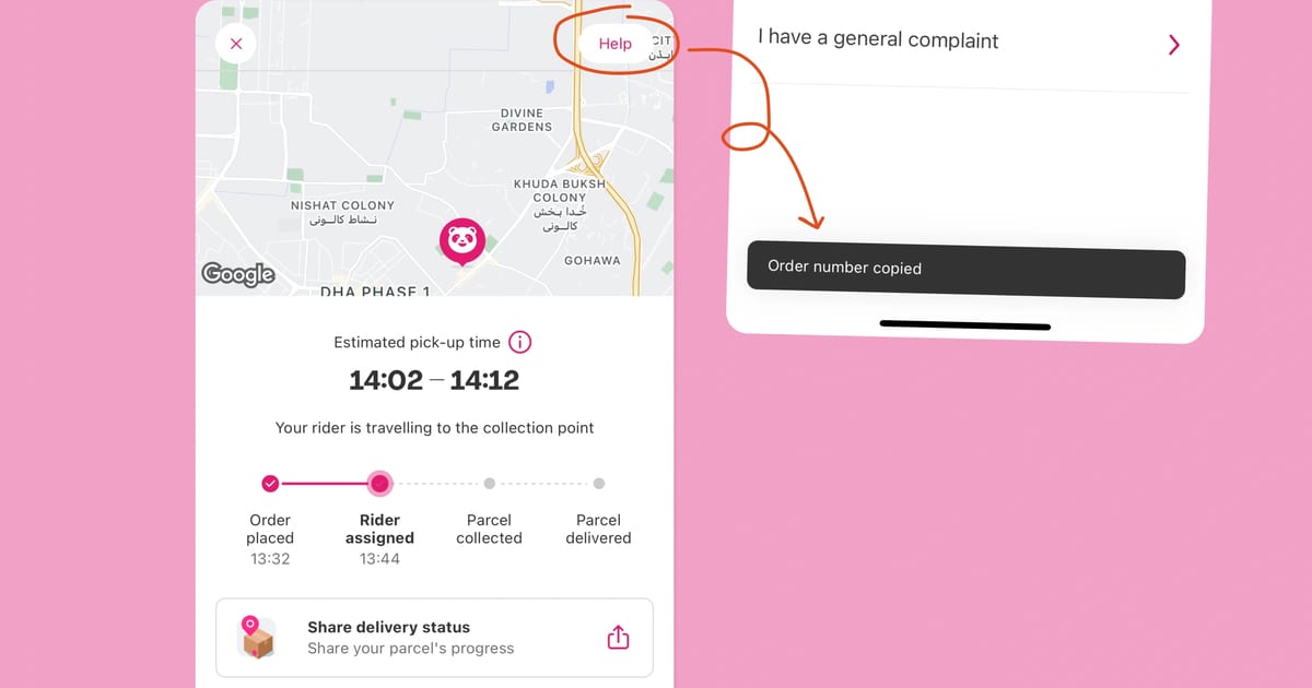 Order Code Generate Ux Bitesized UX example: Copying your order number
