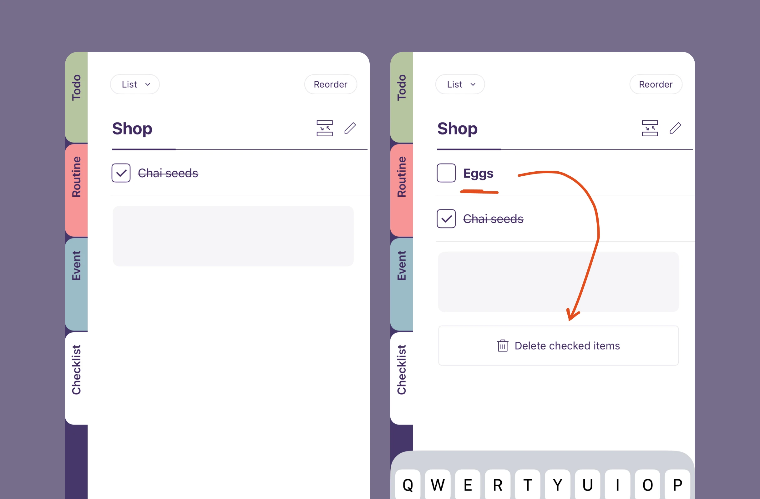 Bitesized UX example: Revealing a delete button