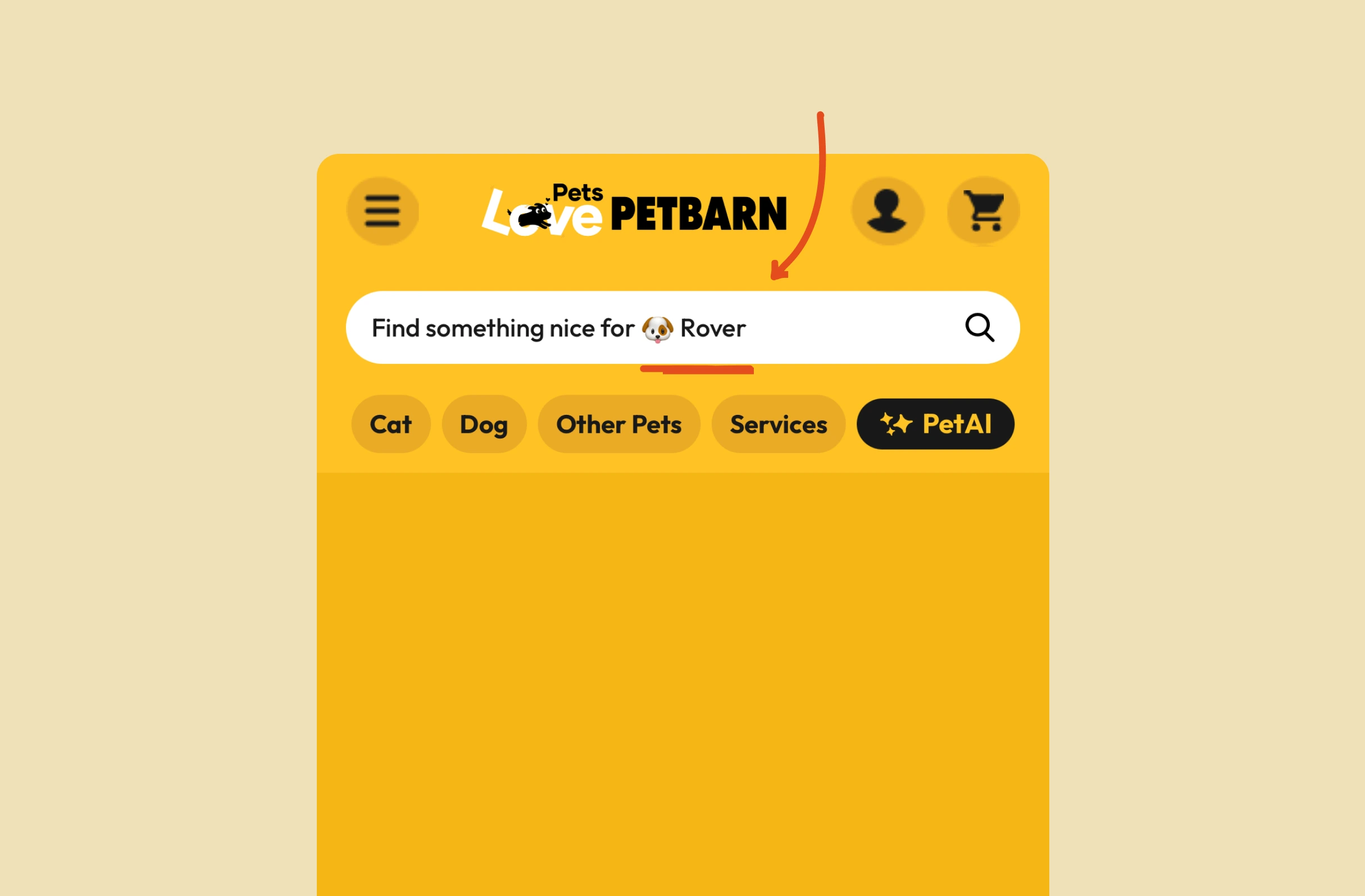 Personalising the search bar