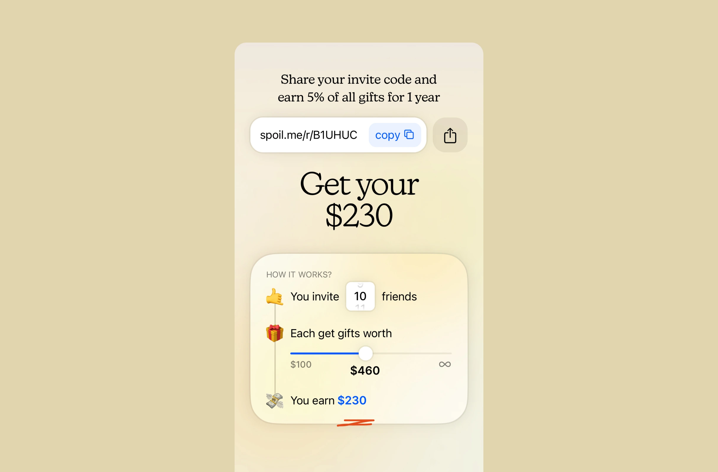 Referral calculator