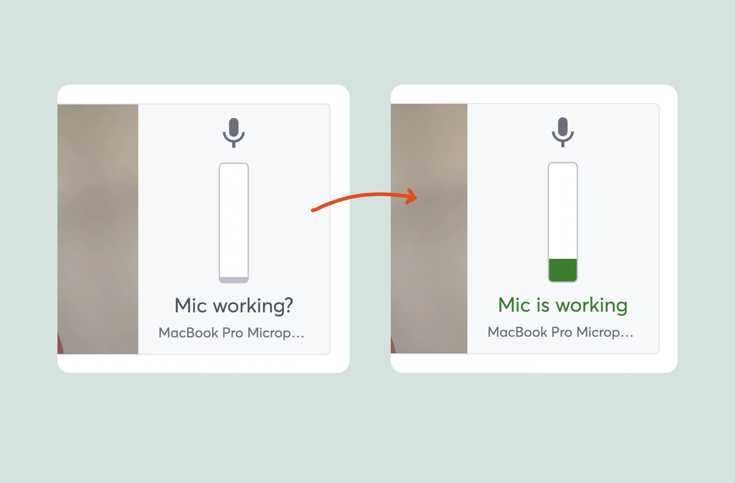 Bitesized UX example: Quick microphone test