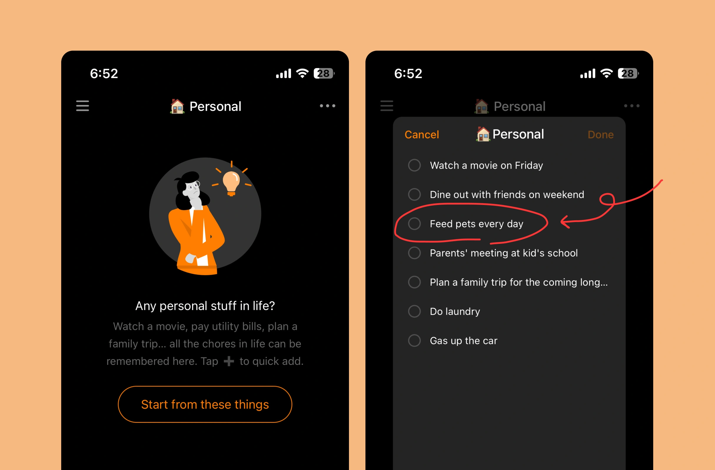Bitesized UX example: Here are some ideas