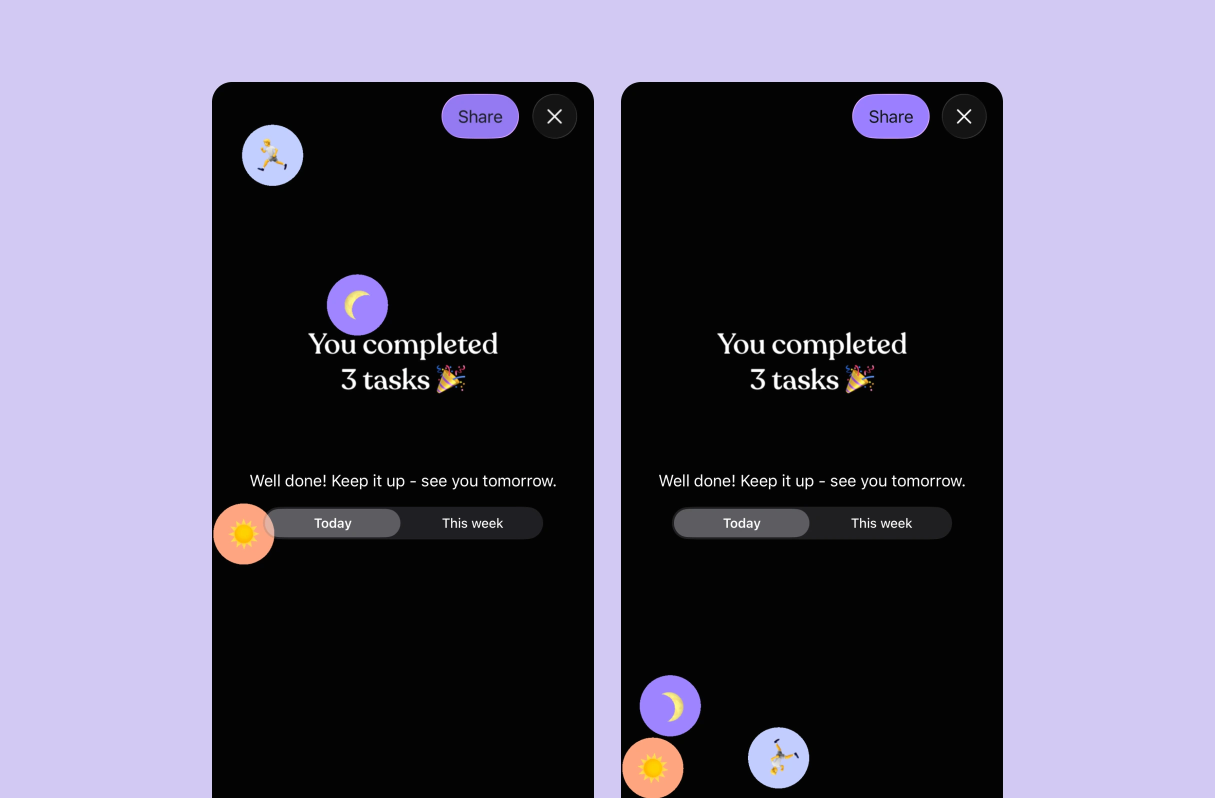 Bitesized UX example: Completing your tasks
