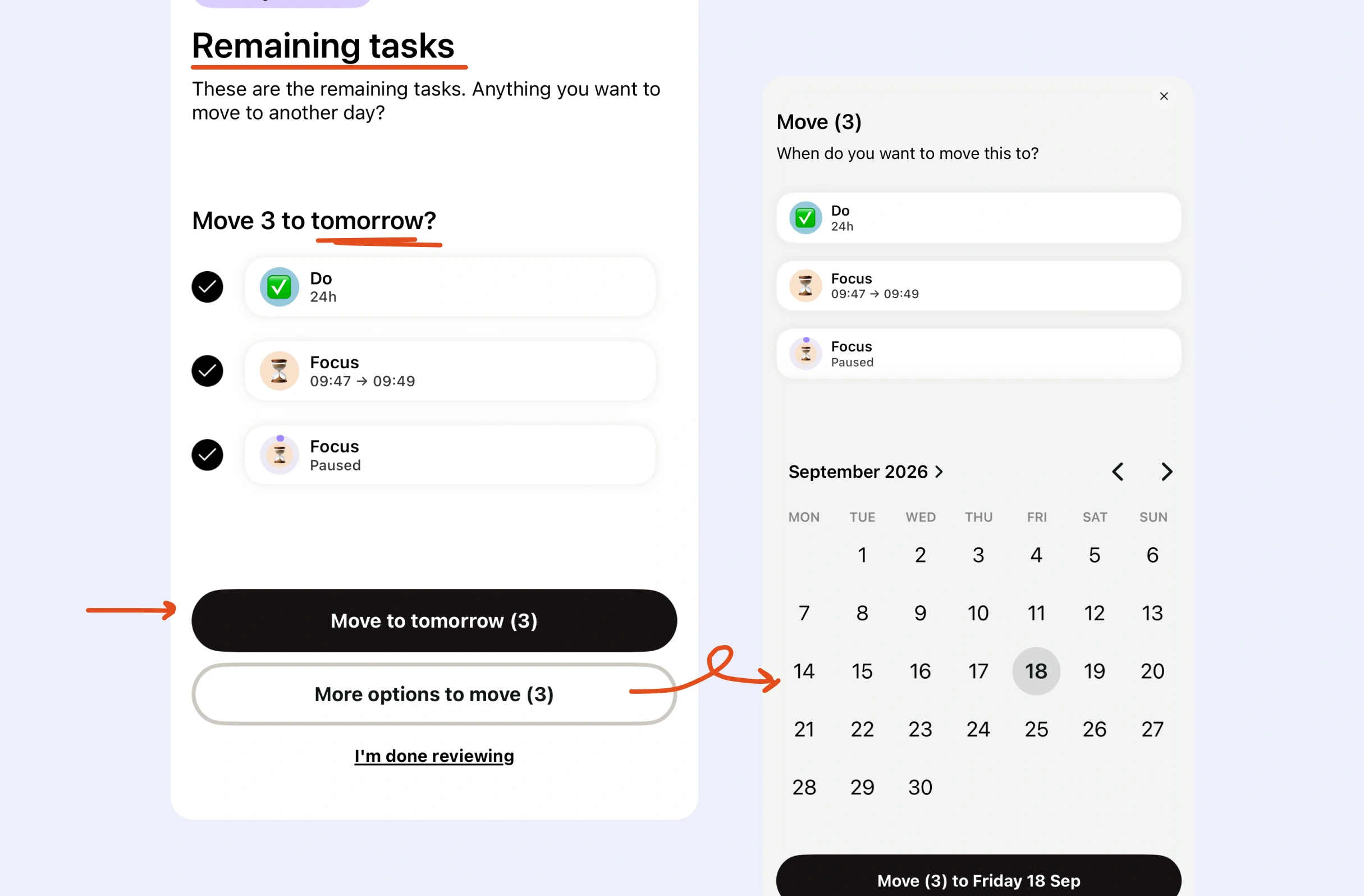 Helping you rearrange your day
