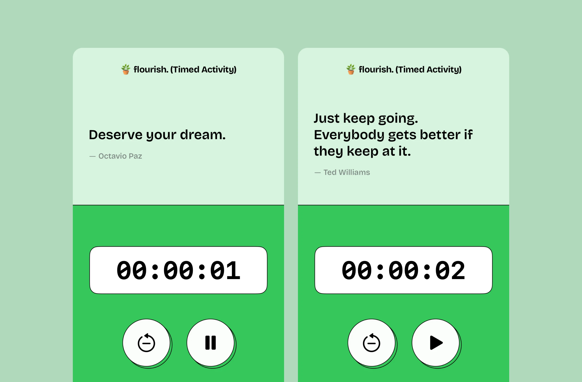 Bitesized UX example: Timed activities