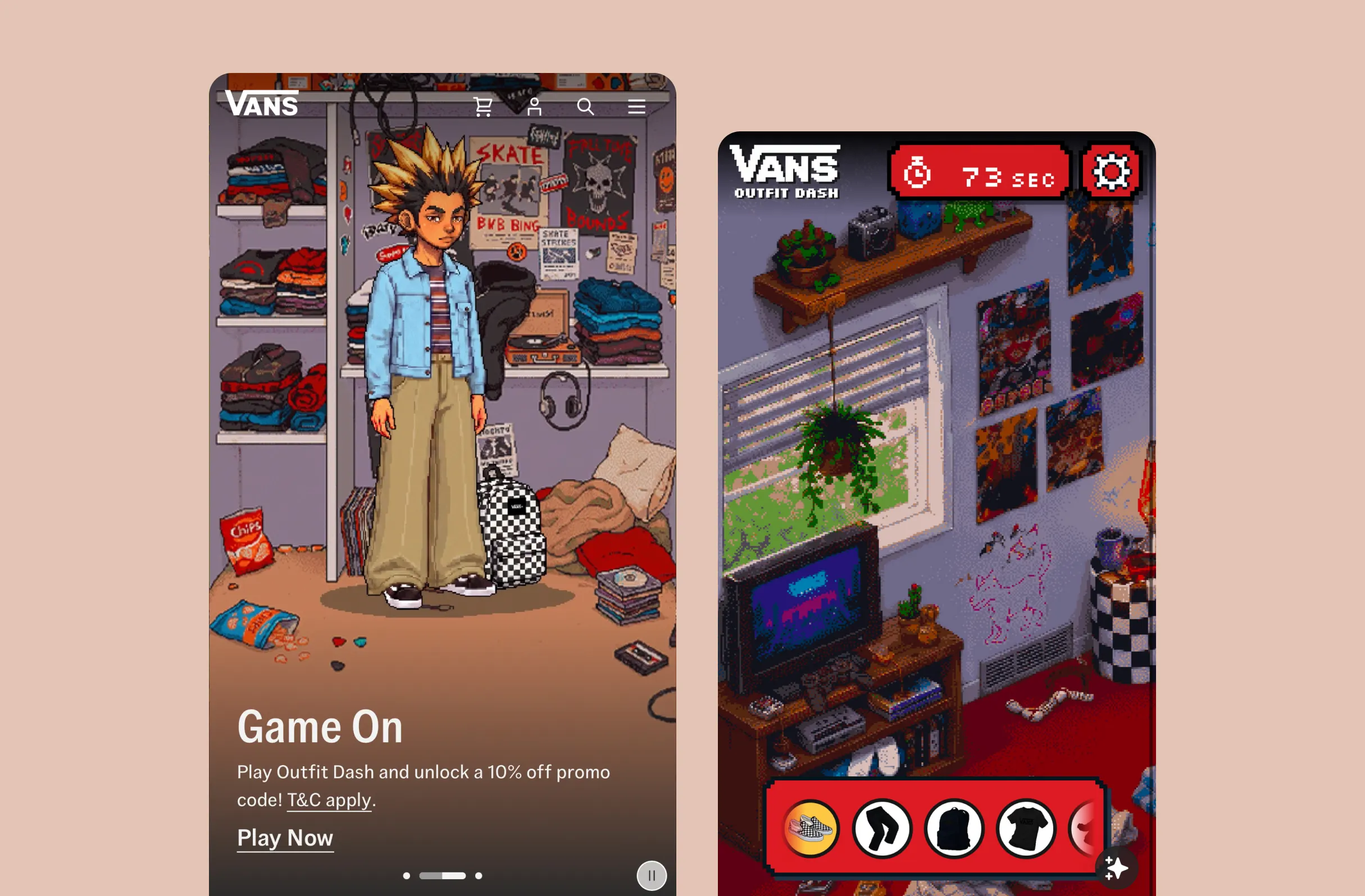 Play the Vans minigame