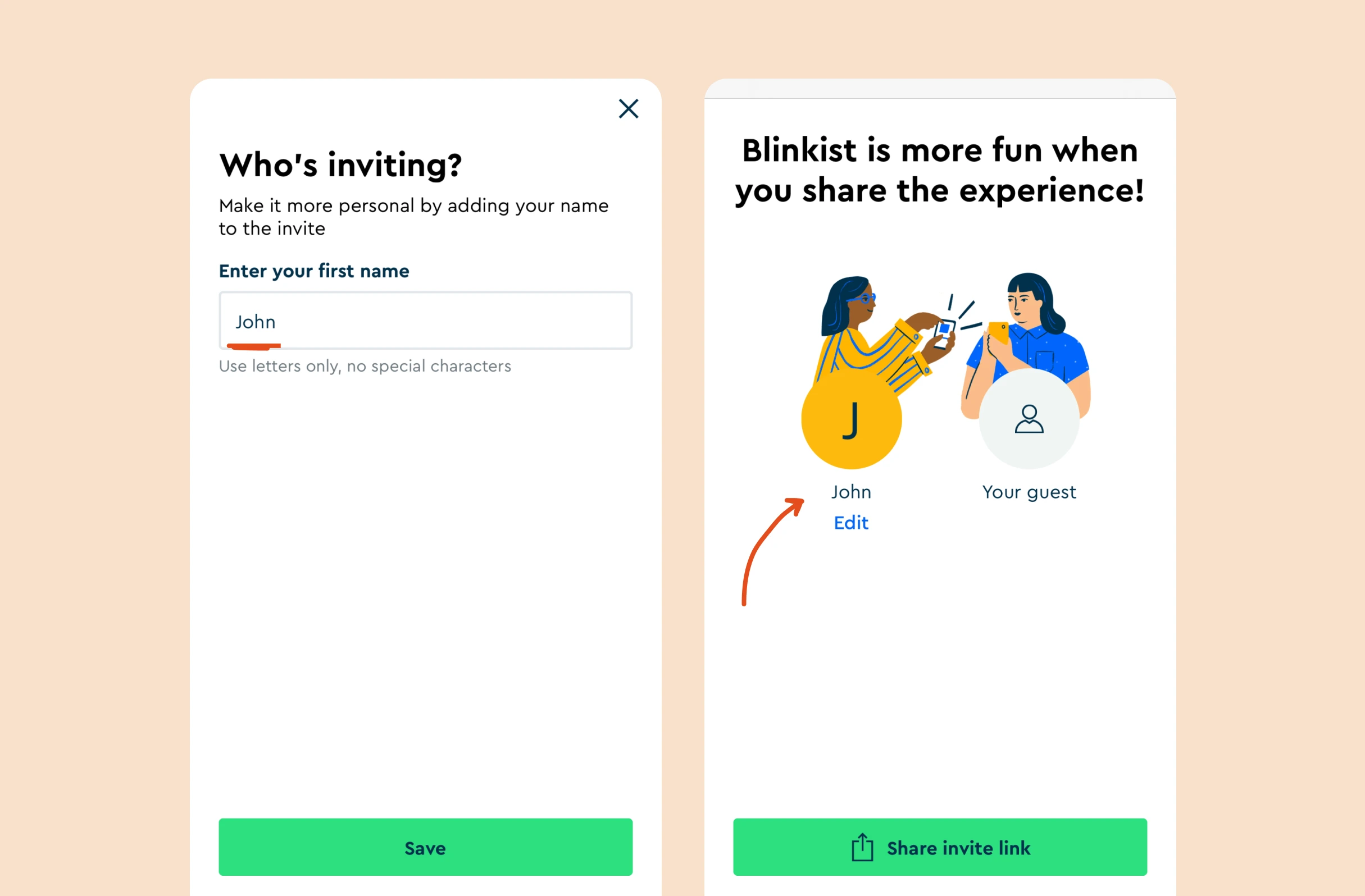 Bitesized UX example: Making it about you