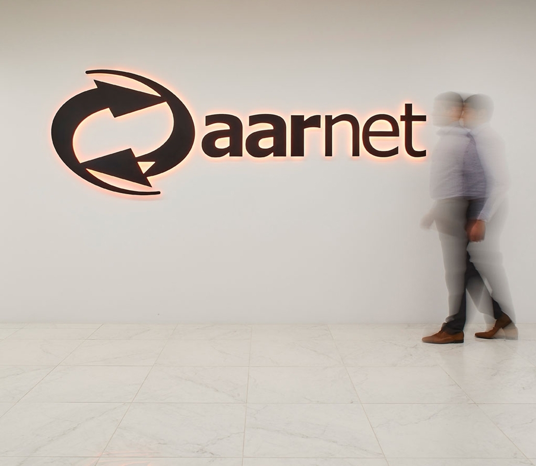 AARNet logo Chatswood Office, Sydney