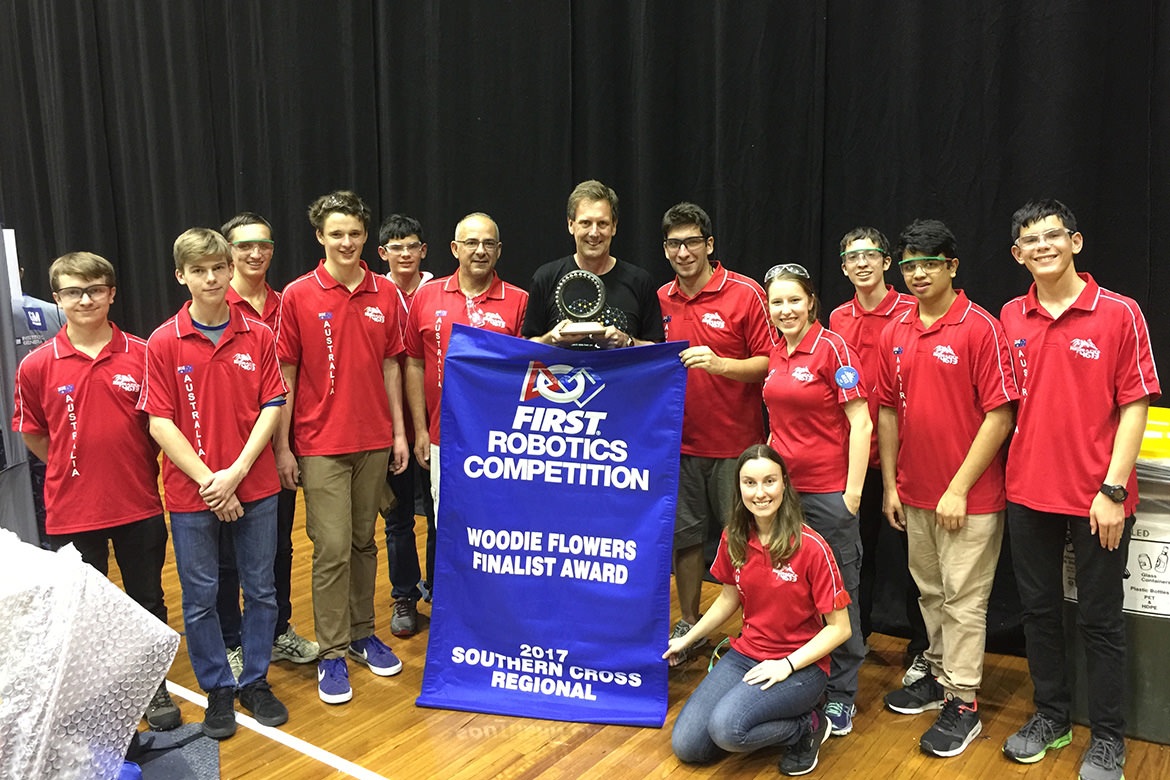 AARNet's John Nicholls at a Robotics Competition