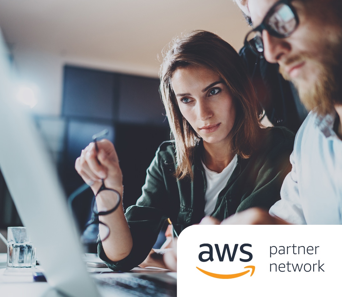 AWS partner network - cloud connect services students working on laptop