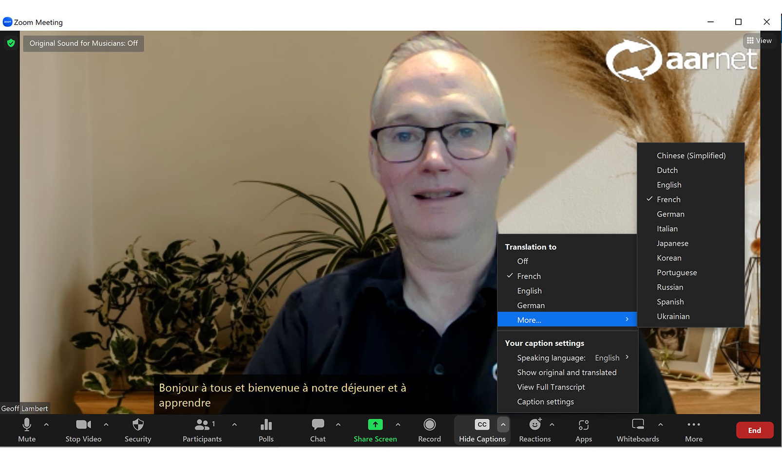 October Zoom Brunch and Learn