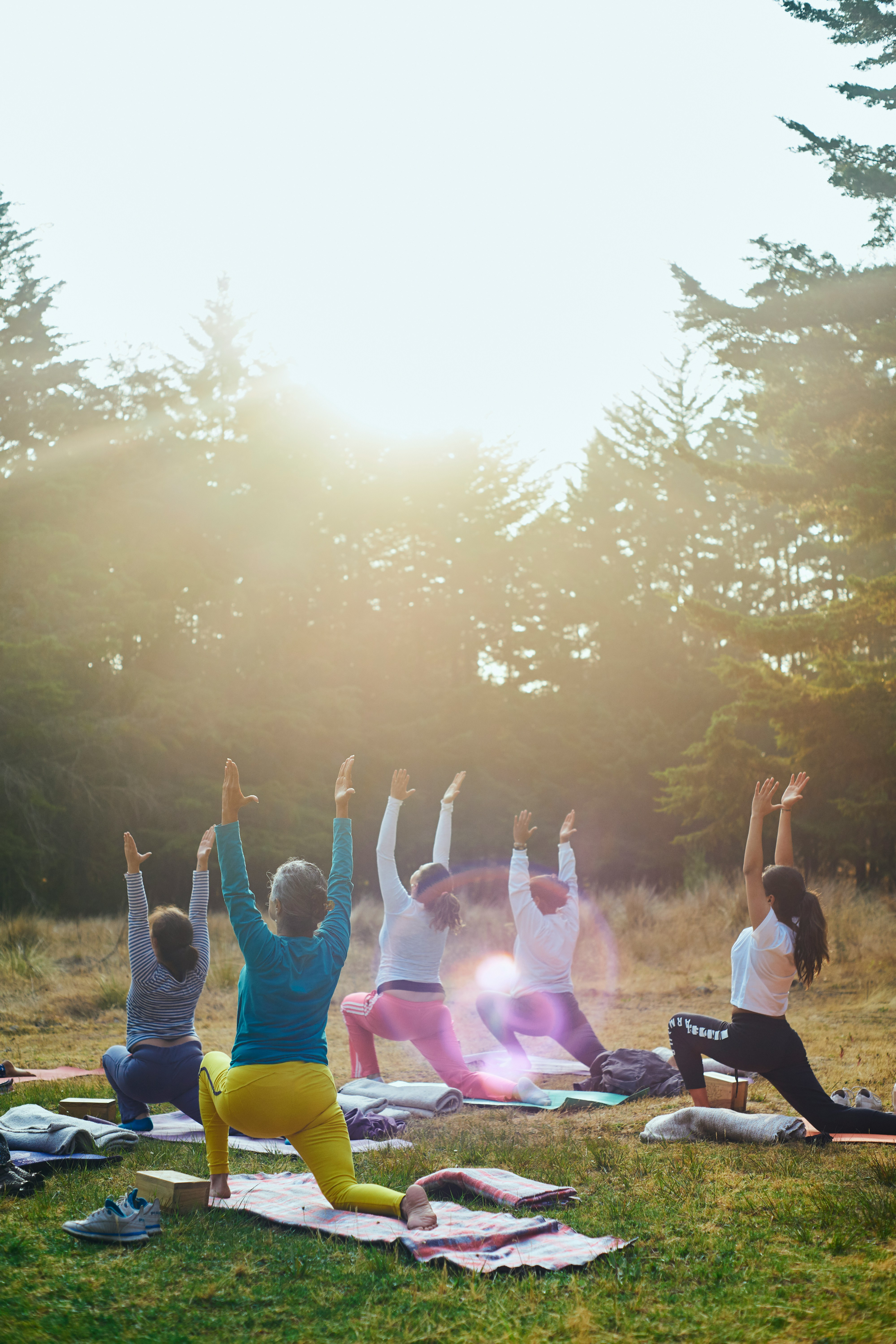 Image of people doing yoga