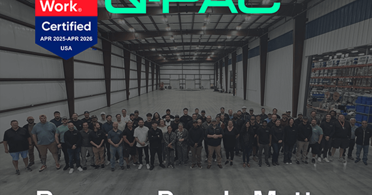 Q-PAC | Q-PAC Certified as a Great Place to Work® for Second Year in…
