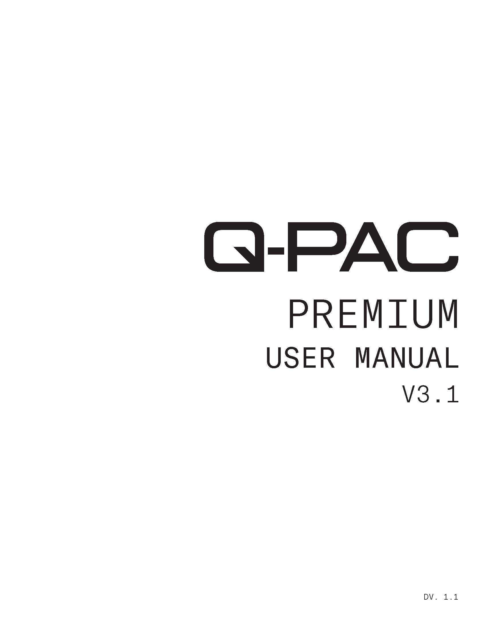 Q PAC V3 1 Premium User Manual V1 1