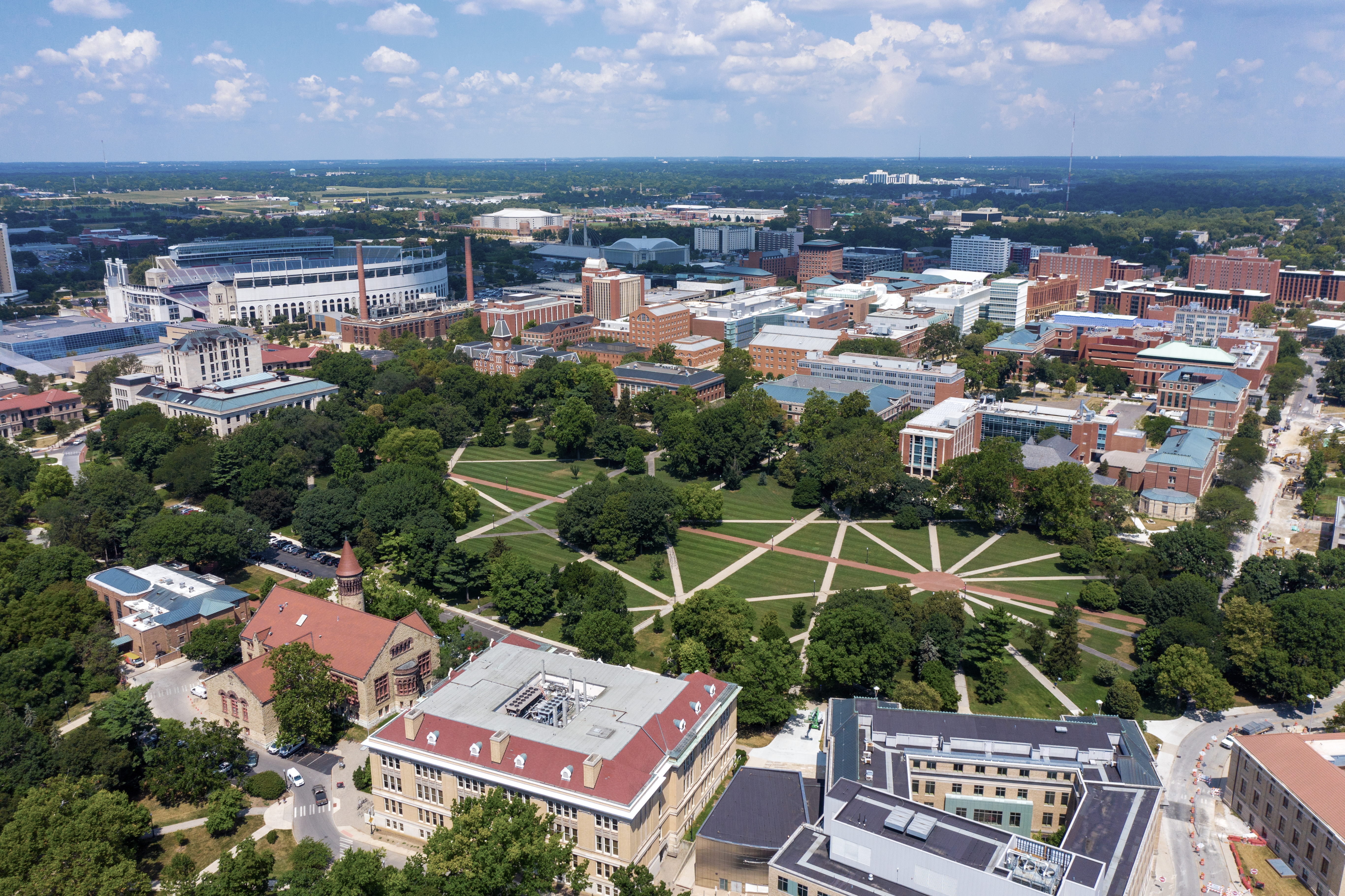 Vertical Education University Campus Aerial View