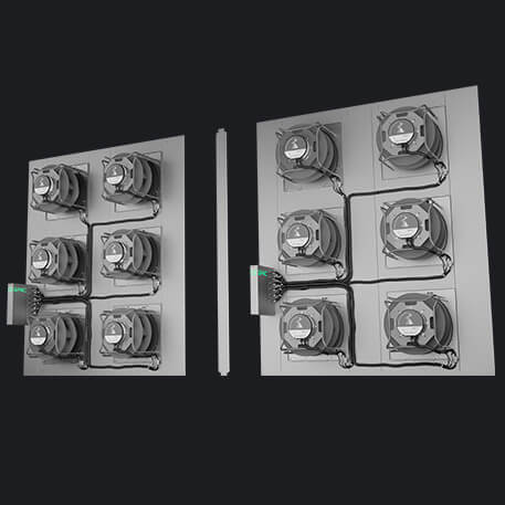 Fan wall manufactures coupler mount