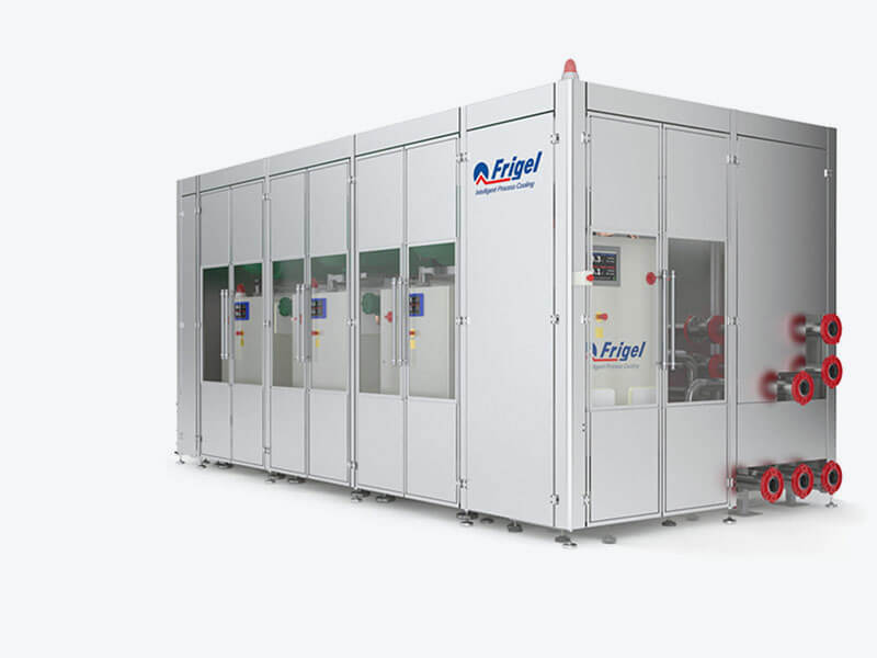 Multistage frigel zintegrowany kaskadowy system chlodniczy