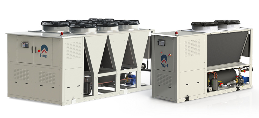 Frigel HVP air cooled industrial chiller 2models x 1