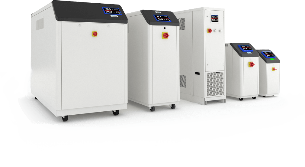 Temperature control units synchronized with the process