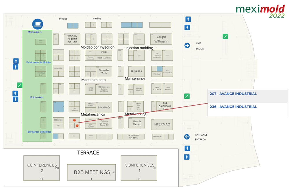 Frigel meximold hall map mexico plastics 2022