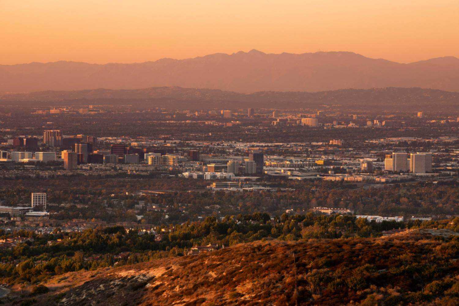 Anaheim CA Skyline at Dusk