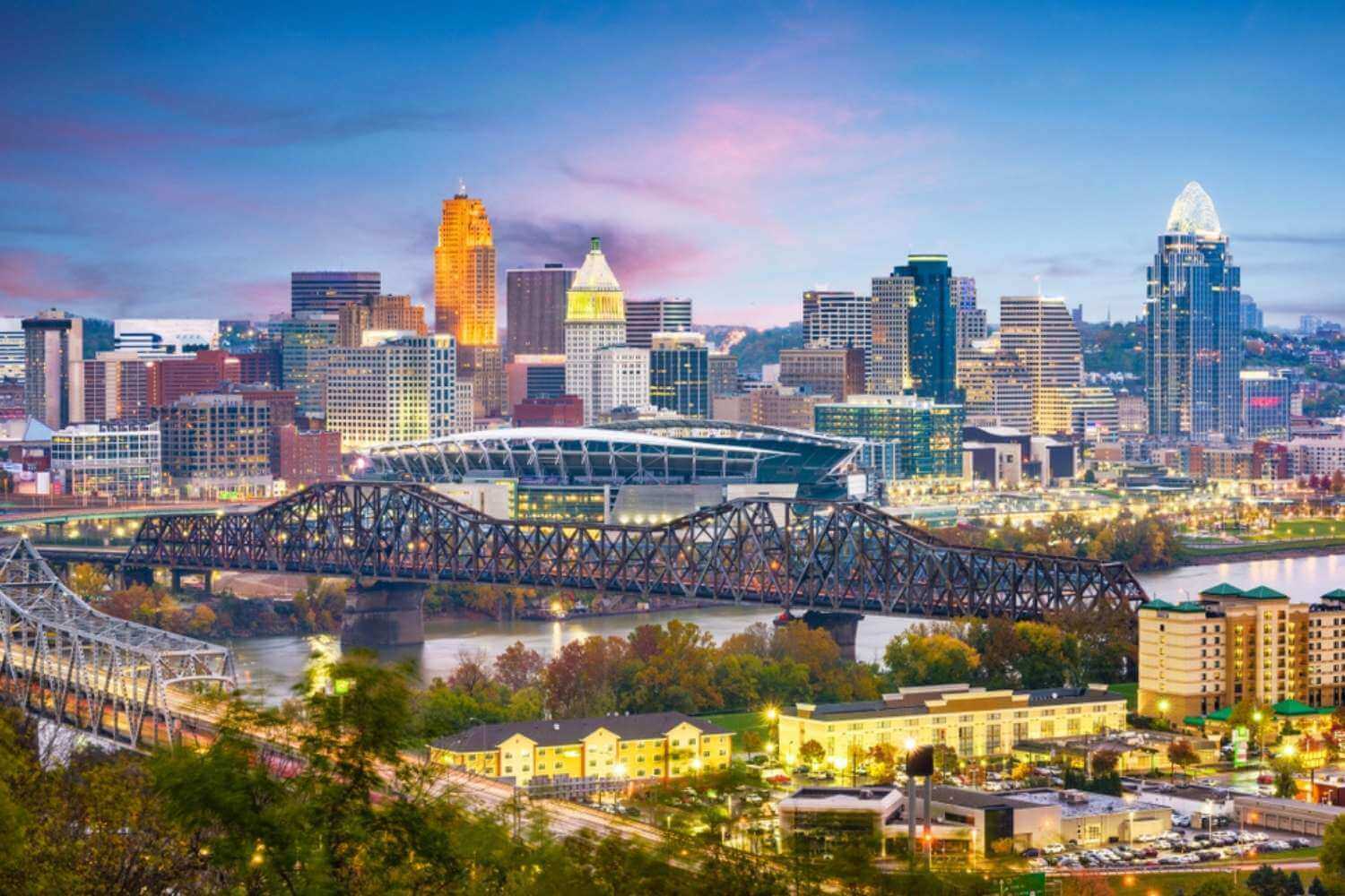 Cincinnati Skyline at Dusk