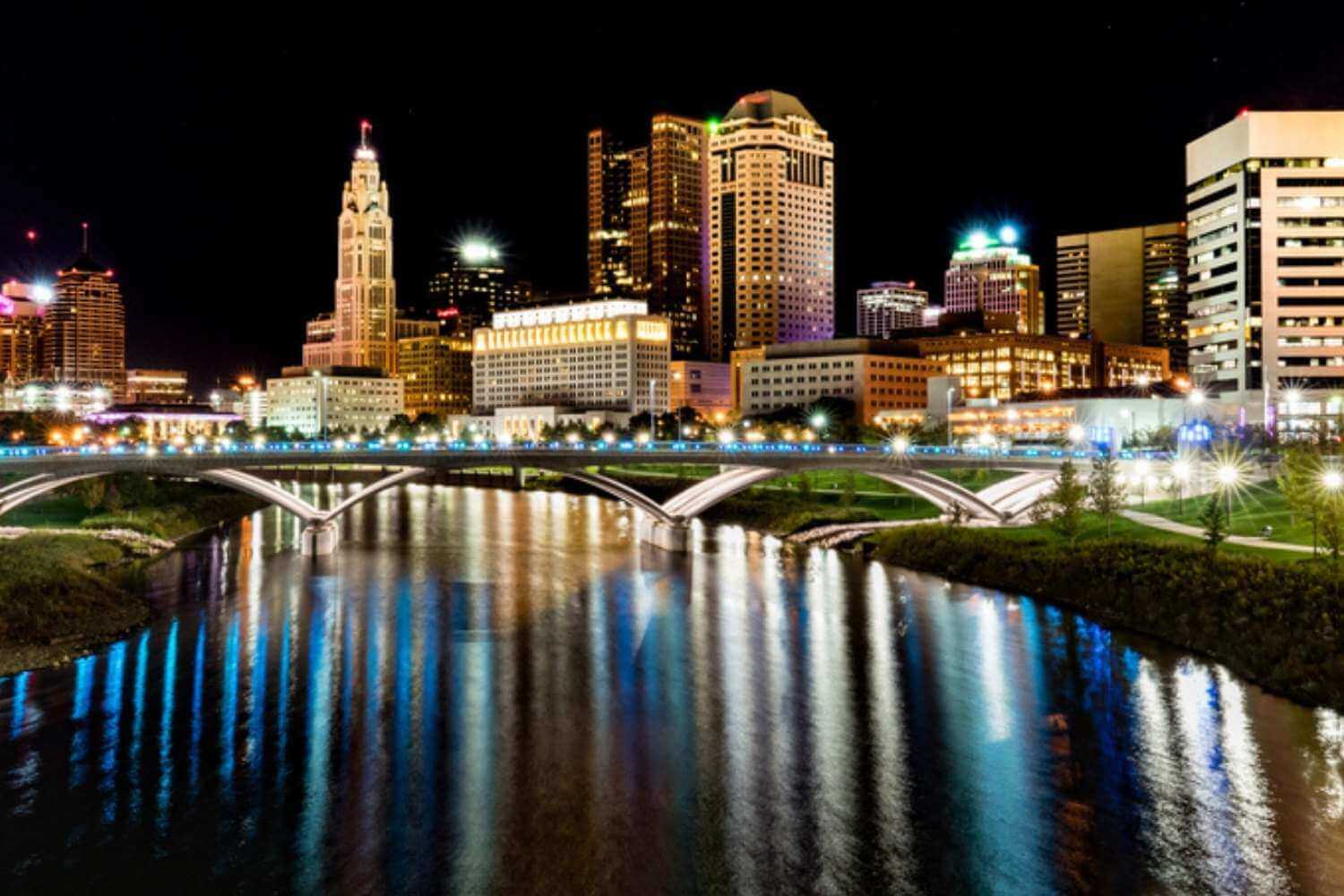 Columbus Skyline at Night