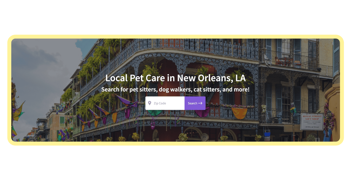 Find local pet care - New Orleans