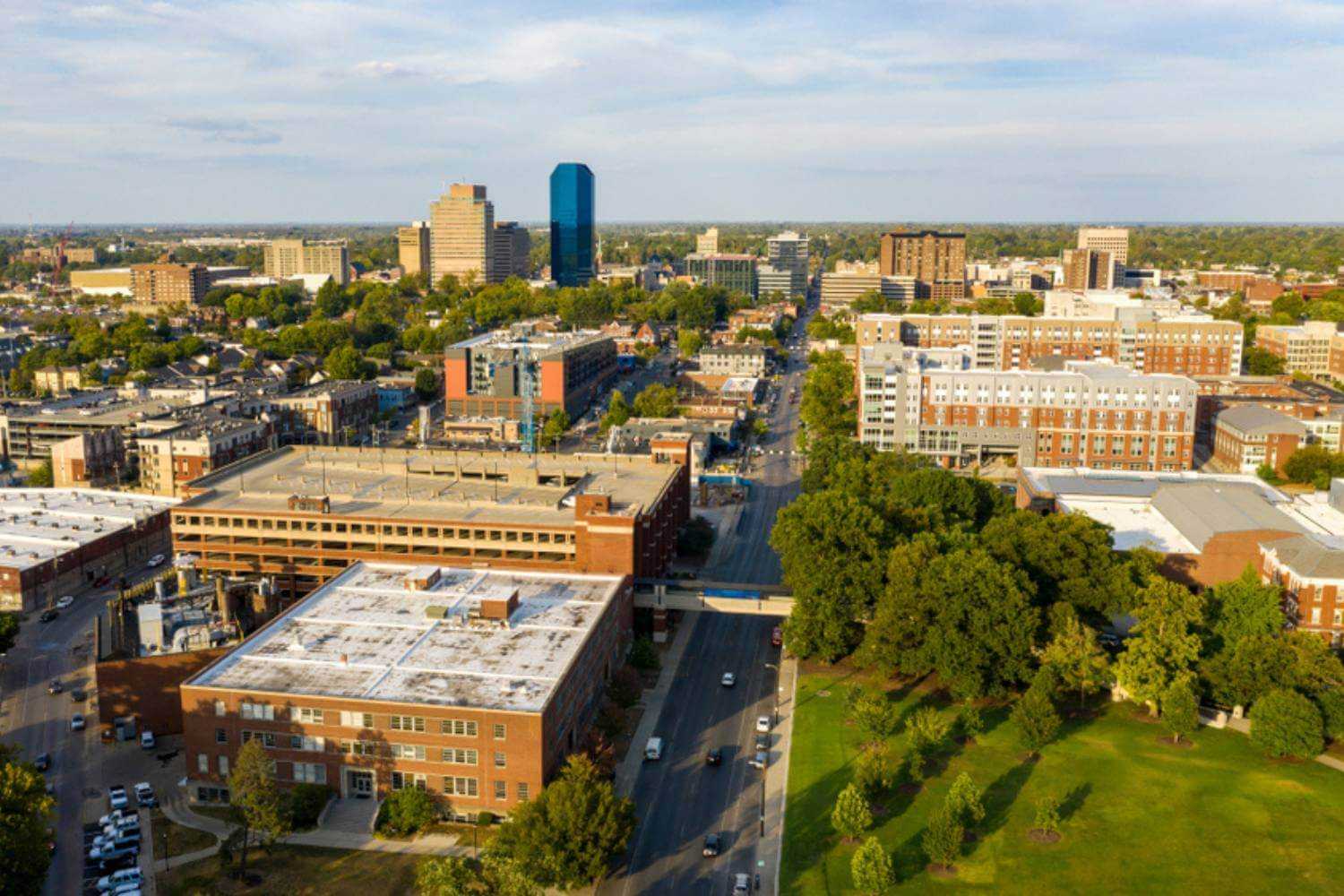 Lexington KY Skyline with College