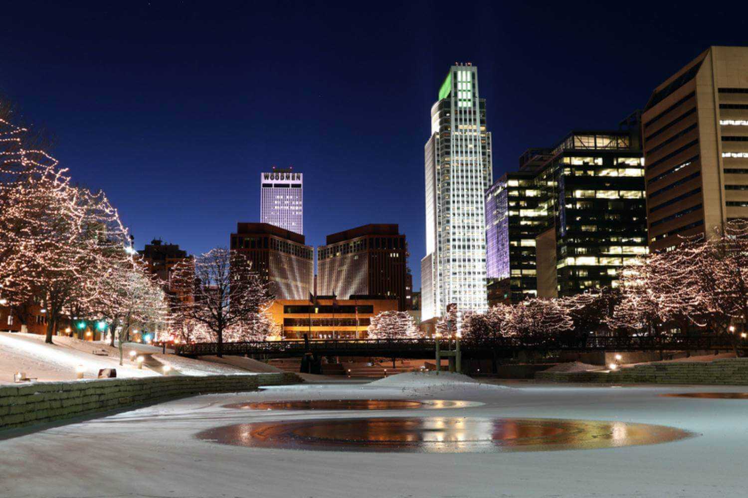 Omaha Skyline at Night