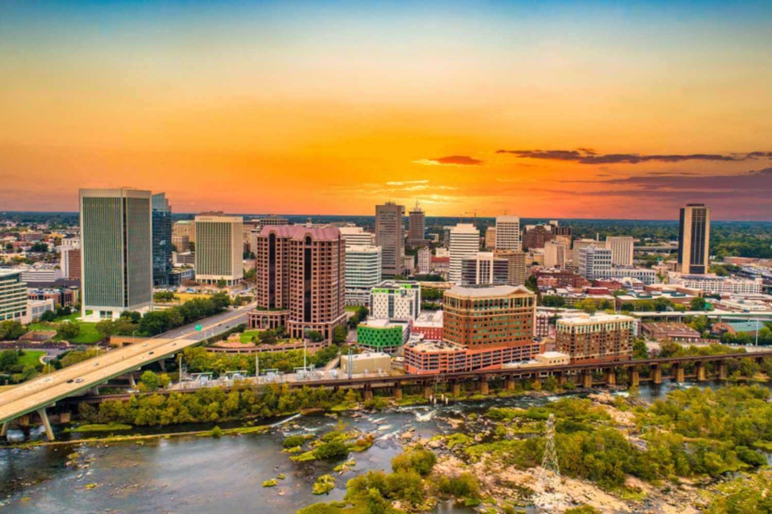 Richmond VA Skyline at Dusk