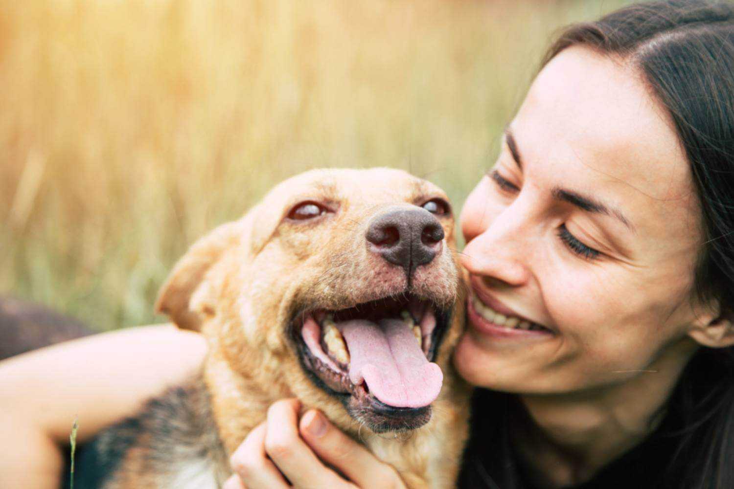 Sacramento Dog and Woman Smiling