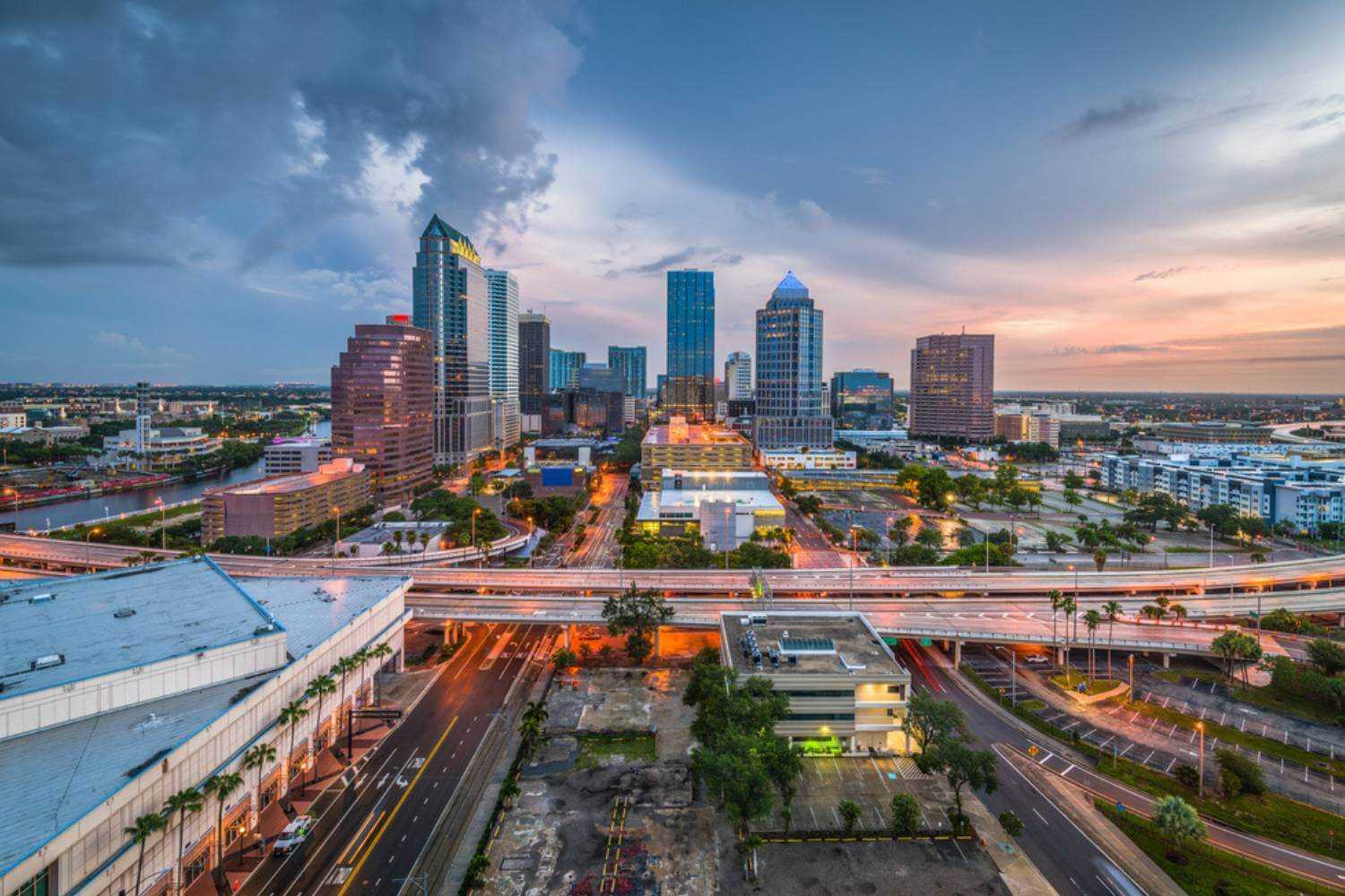 Tampa FL Skyline at Dusk