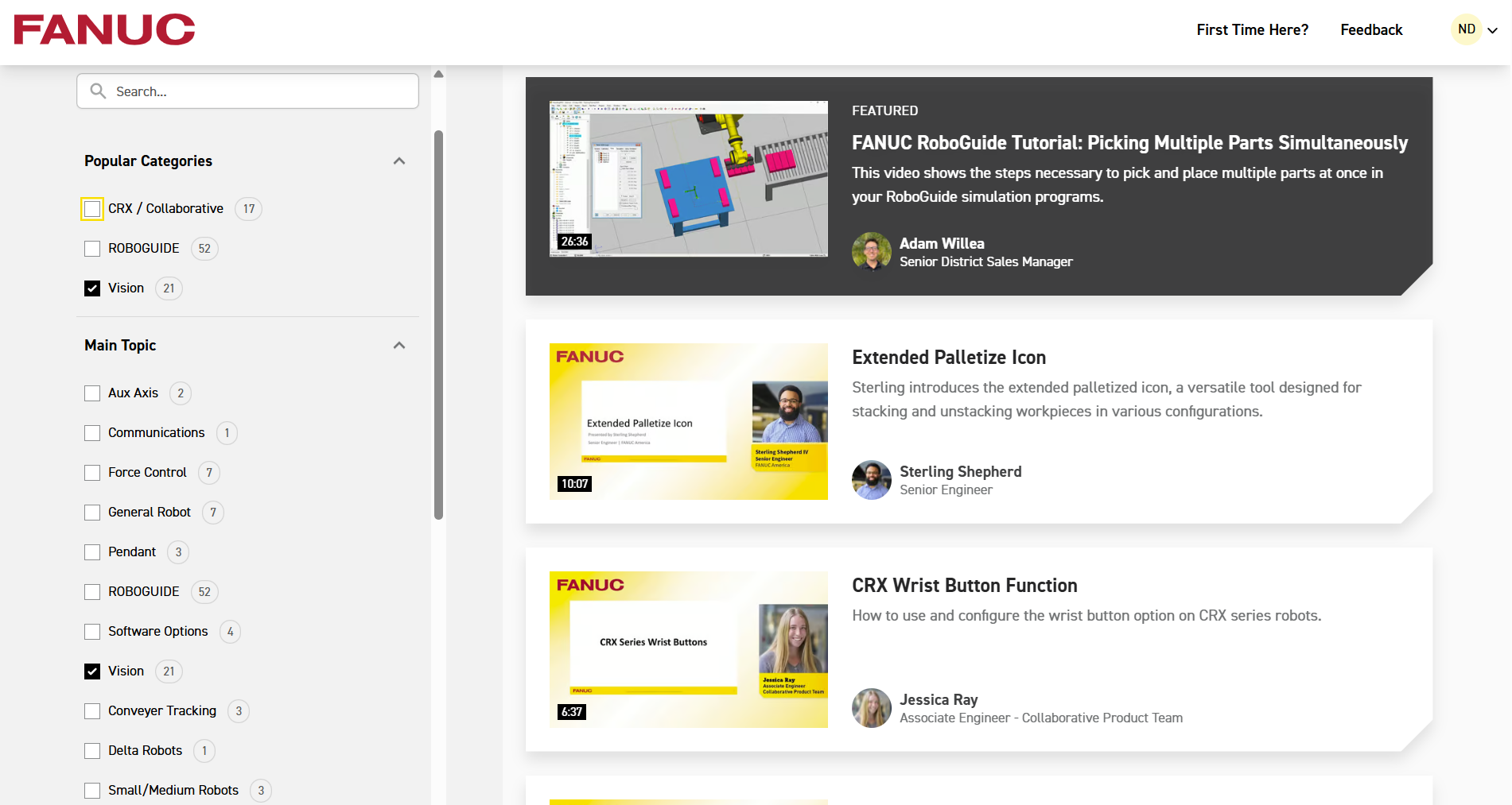 Filter Tech Transfer Videos by Category