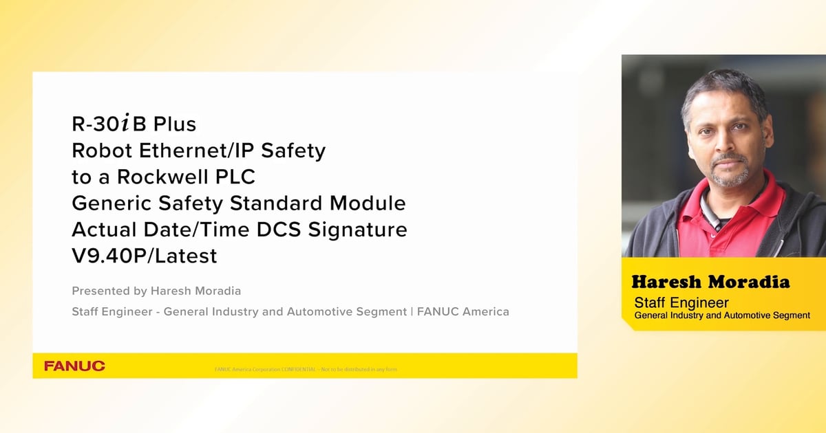 Configure R-30iB Plus EtherNet/IP™ Safety to Rockwell… | Tech Transfer