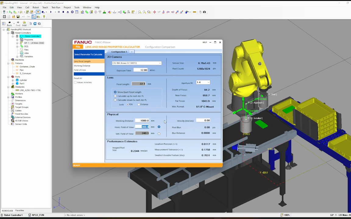 FANUC Lens Calculator