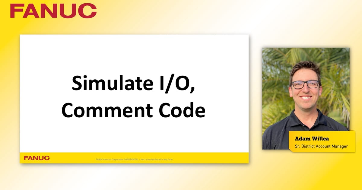 Code Robot Fanuc Arduino FANUC Simulate I/O, Comment Code | Tech Transfer
